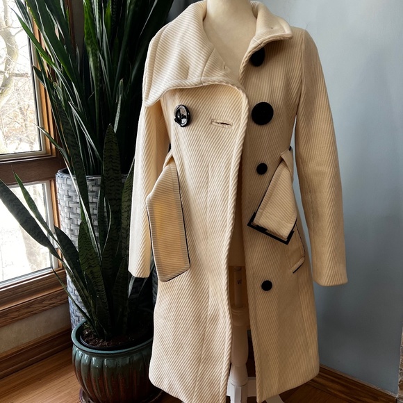 Soia & Kyo Ivory Wool Belted Coat - Picture 7 of 13